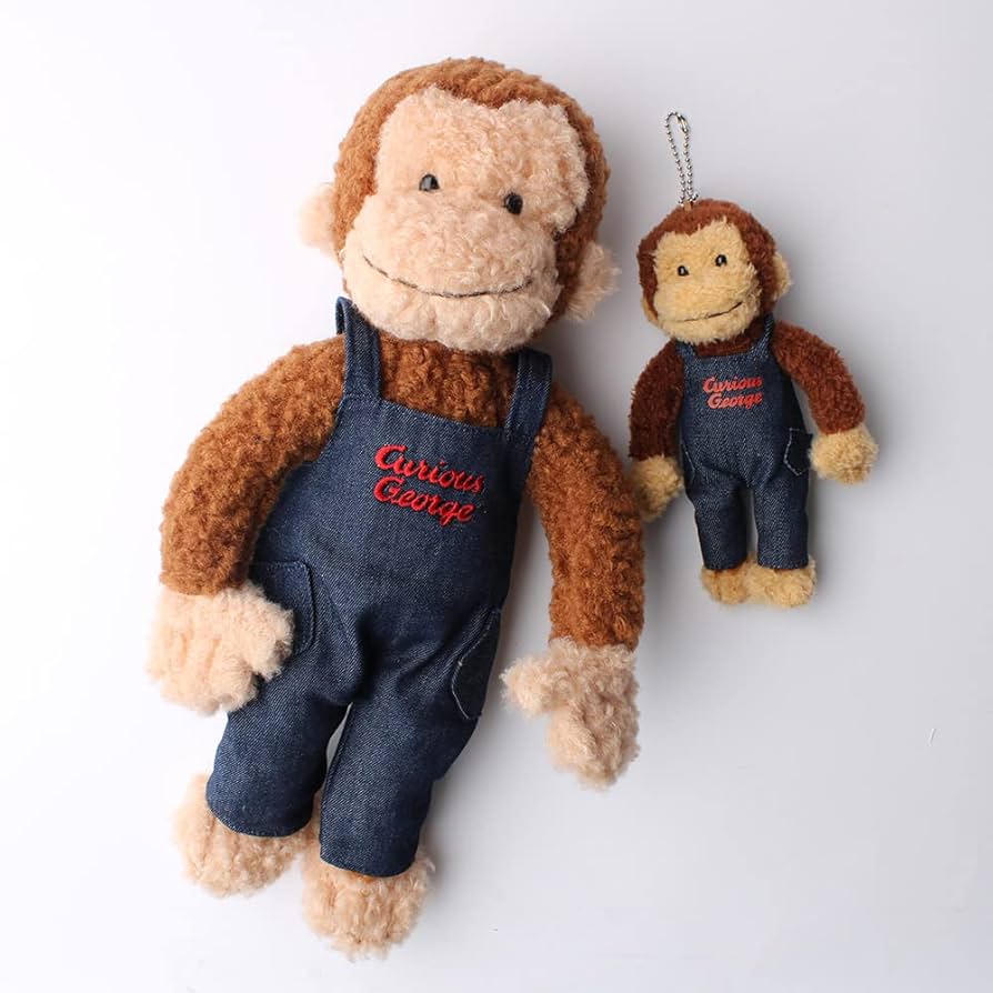 小物 George GEORGE'S Curious George Plush S Ball Chain Overalls Denim